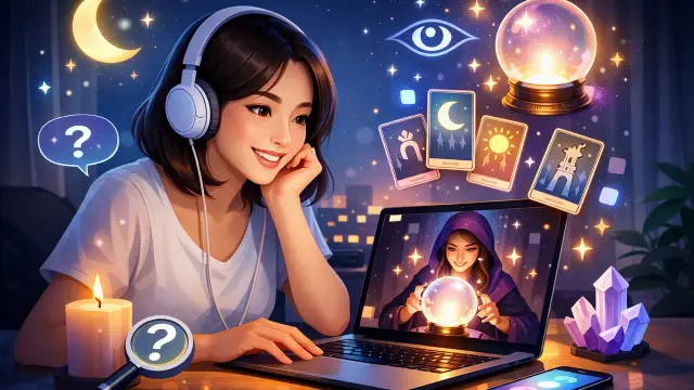 線上占卜晚上算會比較準嗎？破解心靈迷思與秘密